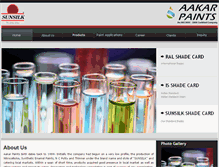 Tablet Screenshot of aakarpaints.com